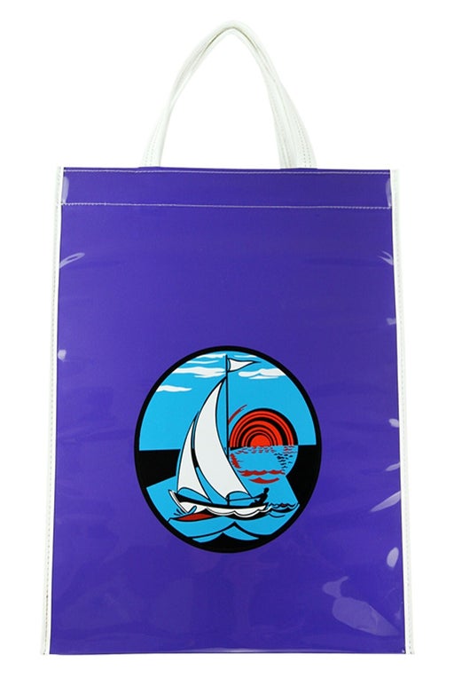Purple beach bag