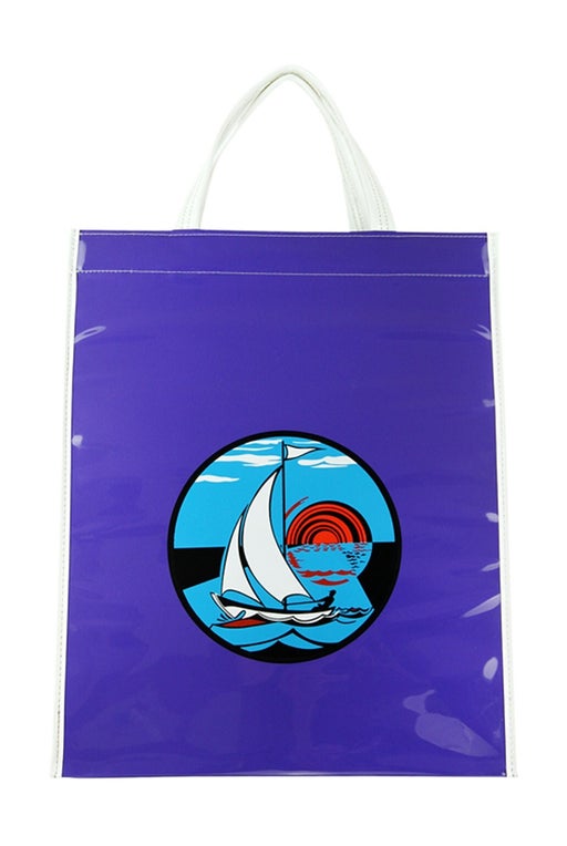 Purple beach bag