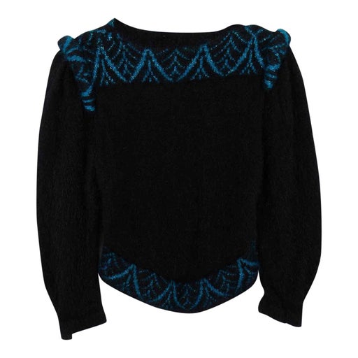 Cropped angora sweater