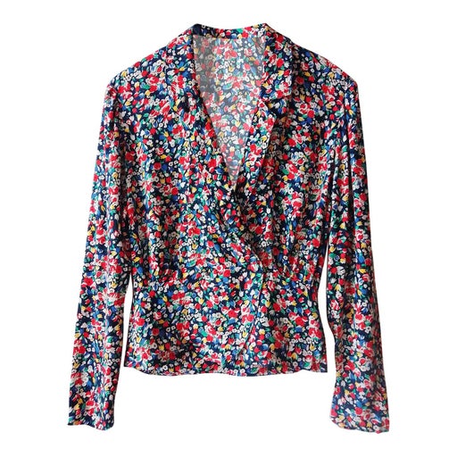 Floral wrap top
