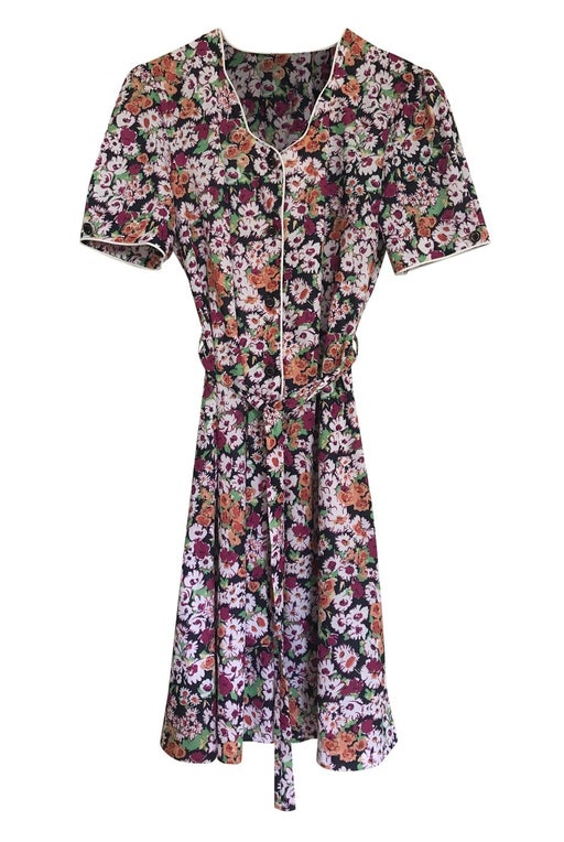 Robe midi à fleurs 