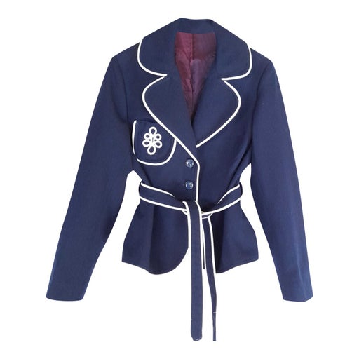 Veste en laine et coton