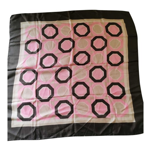 Vintage silk scarf 'hem hands 77x77