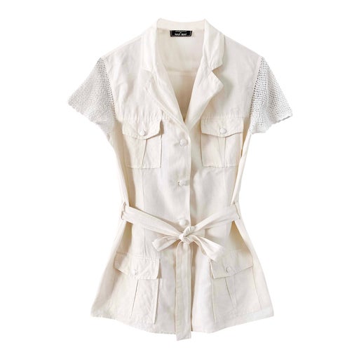 Silk safari jacket