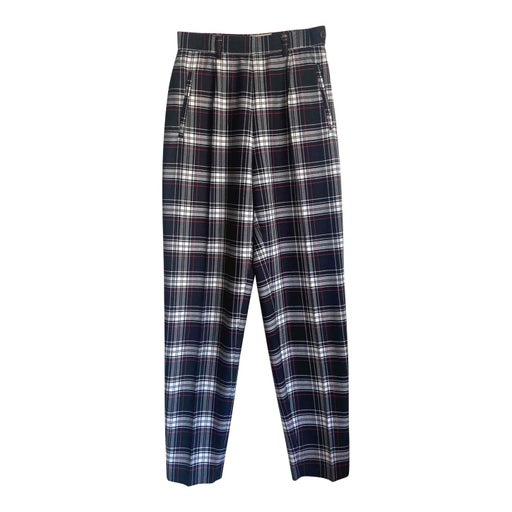 Tartan straight pants