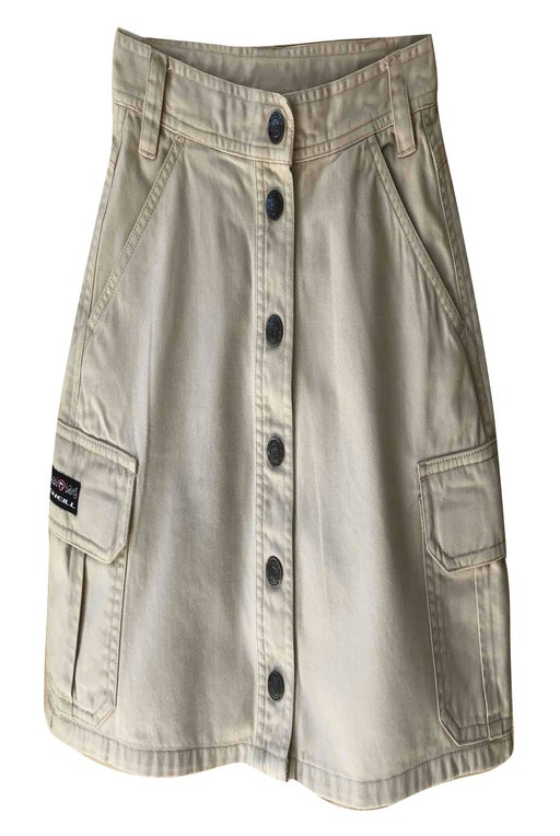 Buttoned mini skirt