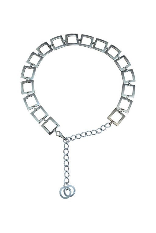 Silver chain belt