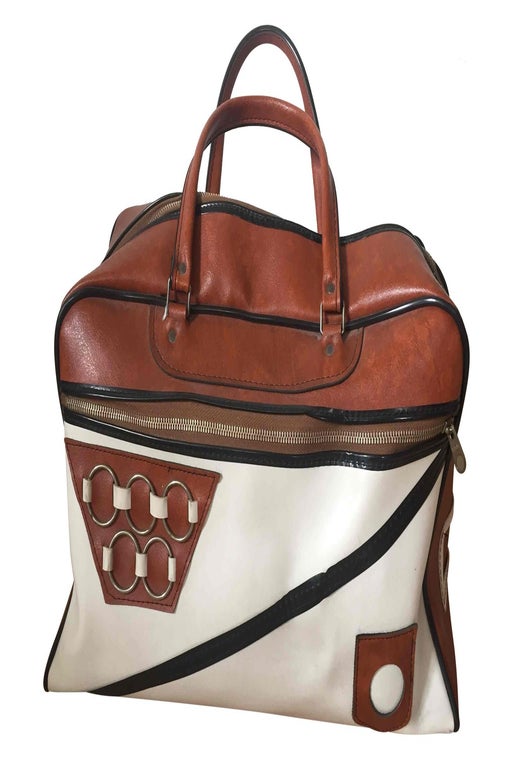 Faux leather bowling bag