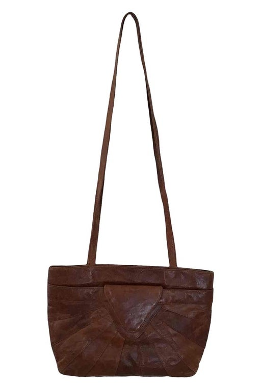 Leather shopping bag