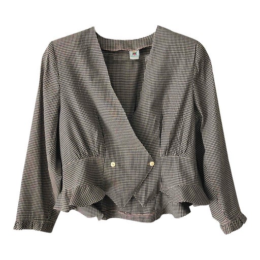 Gingham wrap top