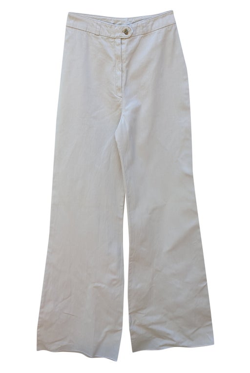 Flared cotton pants