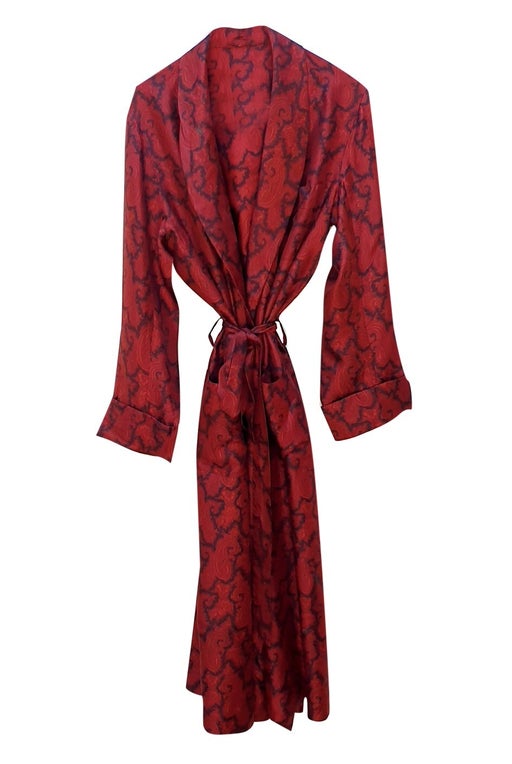 Silk dressing gown