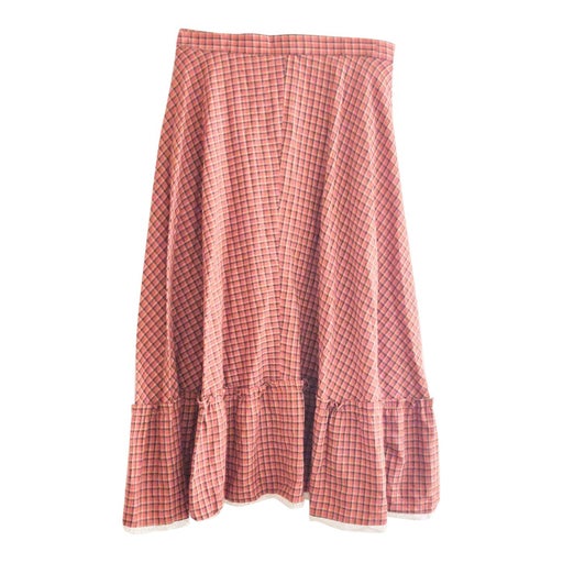 Long gingham skirt