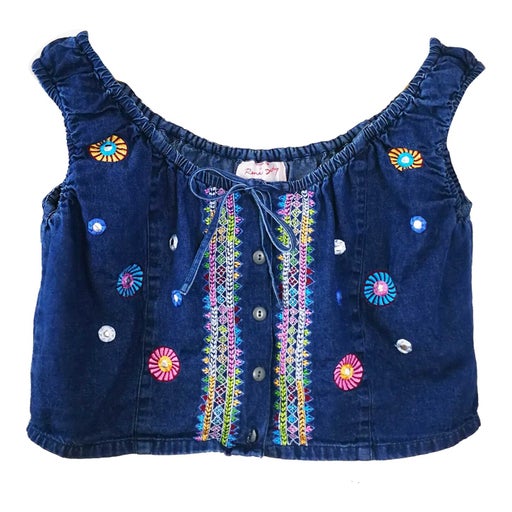 Denim crop top
