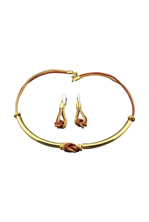 90's golden jewelry set