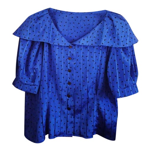 Blue printed blouses