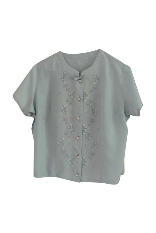 Embroidered blue blouse