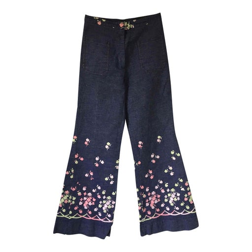 Embroidered flared jeans