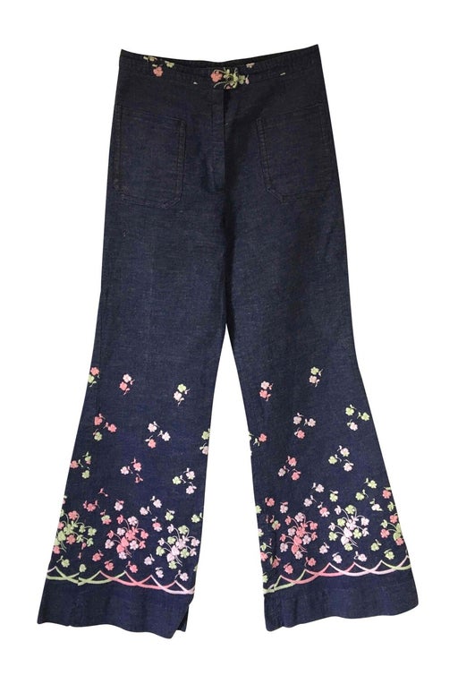 Embroidered flared jeans