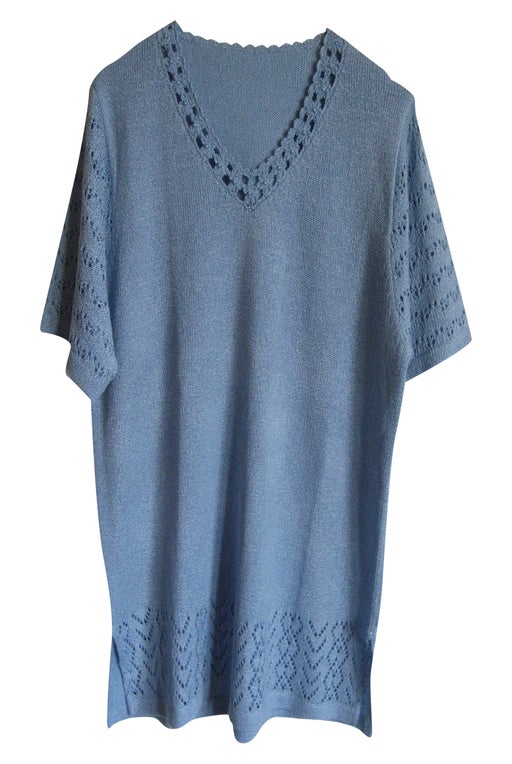 Blue knit top