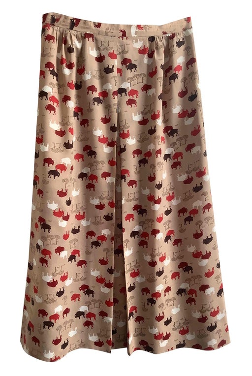 Printed trapeze skirt