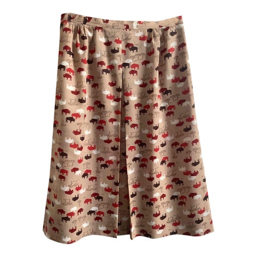 Printed trapeze skirt