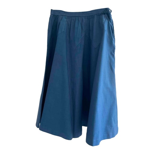 Blue trapeze skirt