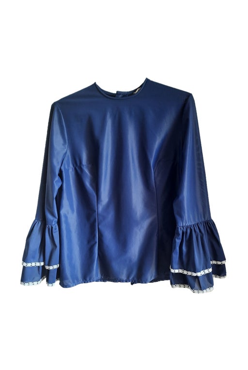 Blouse bleue 70's