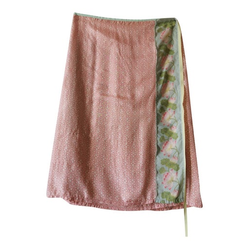 Pink wrap skirt