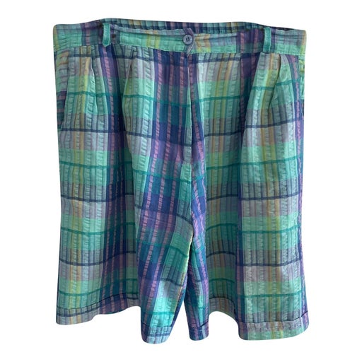 Flowing checked shorts
