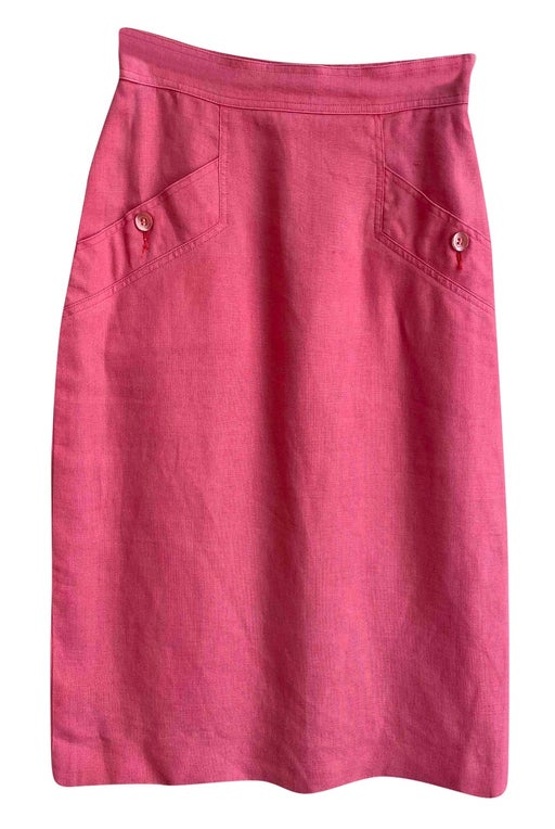 Linen sheath skirt