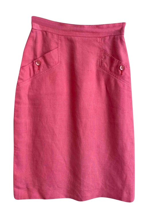 Linen sheath skirt