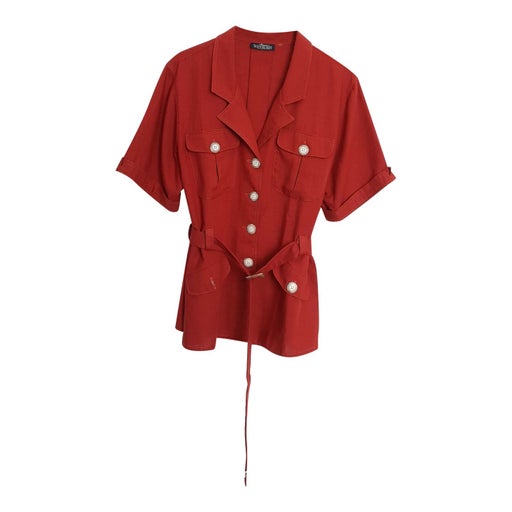 Red safari jacket