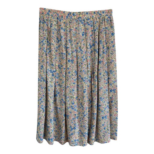 Jupe midi à fleurs