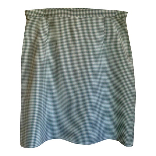 Gingham pencil skirt