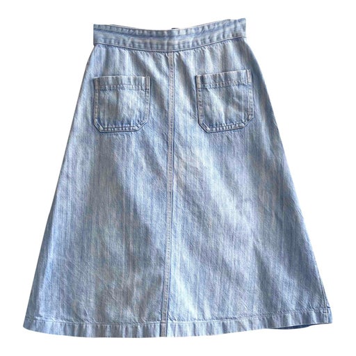 Denim trapeze skirt