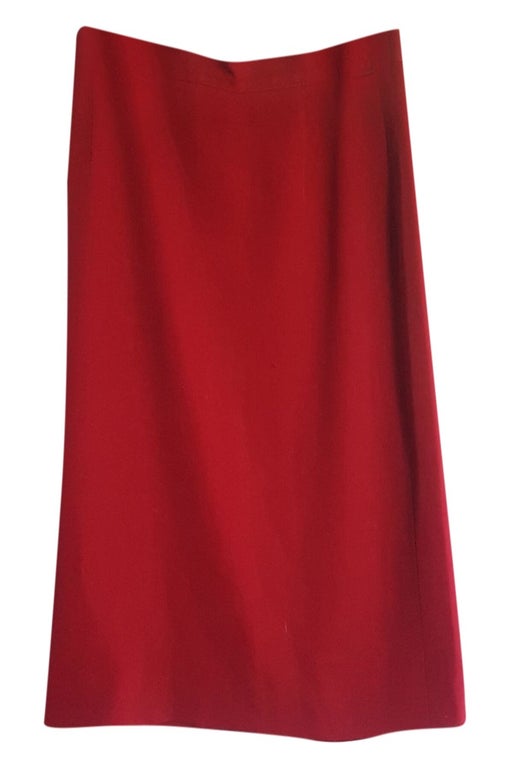 Red trapeze skirt
