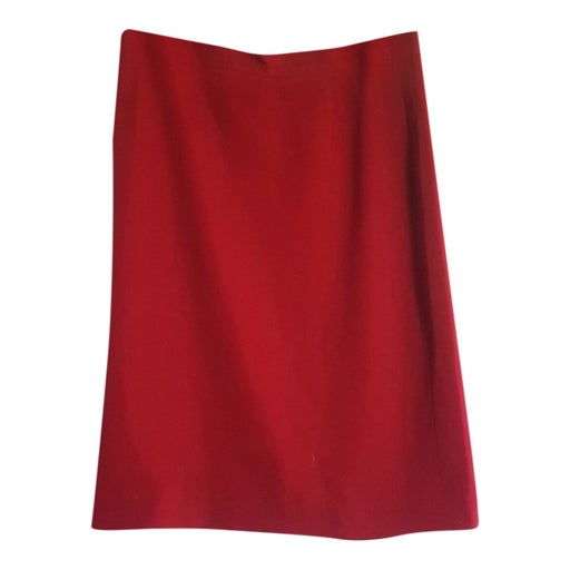 Red trapeze skirt