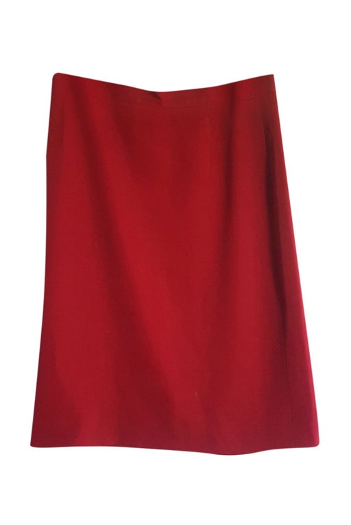 Red trapeze skirt