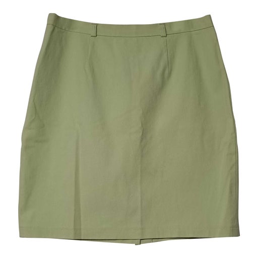 Green mini skirt