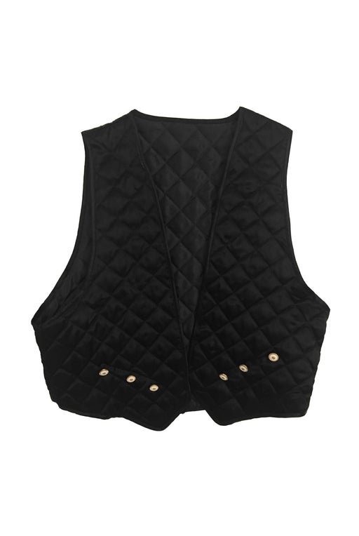 Black quilted gilet