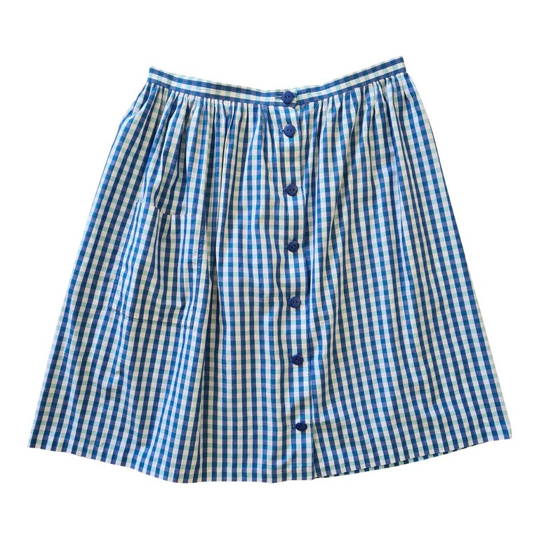 Jupe boutonnée vichy