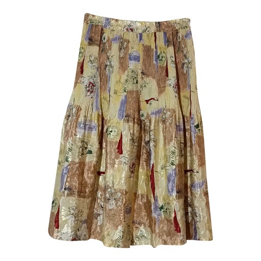 Floral pleated skirt