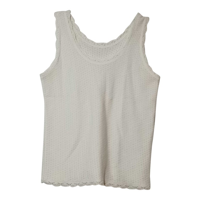 Top en coton ajouré