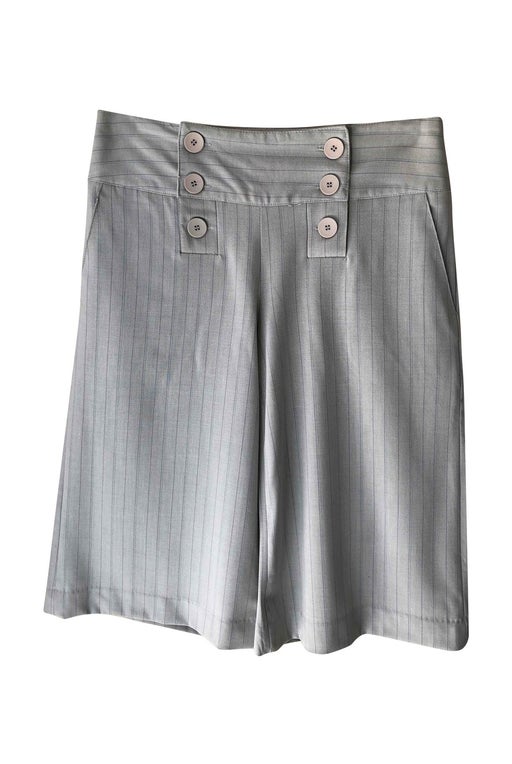 Fluid striped Bermuda shorts