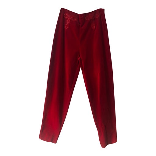 Pantalon en velours rouge