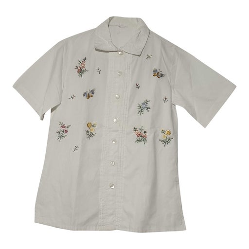 Embroidered white shirt