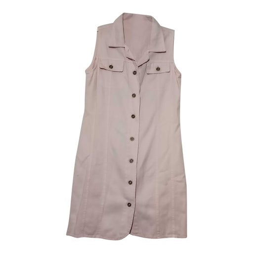 Pink shirt dress