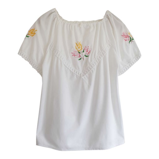 70's floral blouse