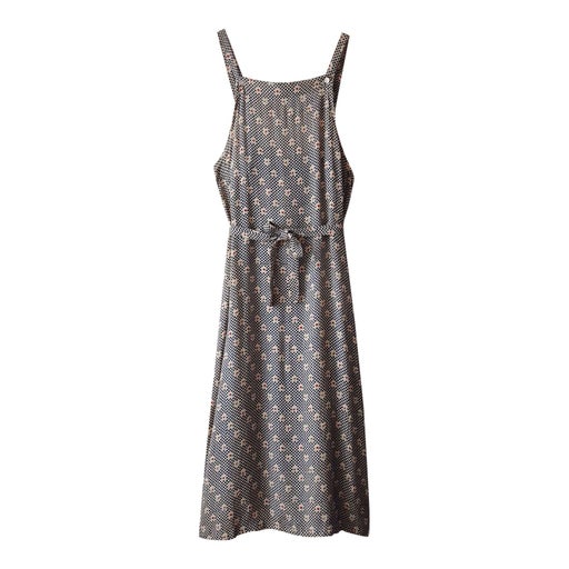 Check apron dress